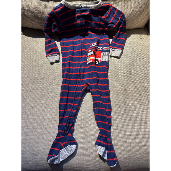 carters Other - Carters Size 12 month Footie Pajamas Firetruck